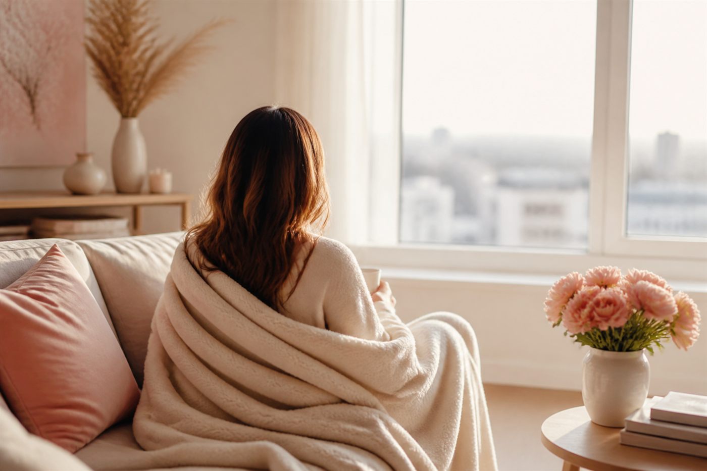 Csendes pihenés ablak mellett – megállás a nap közepén